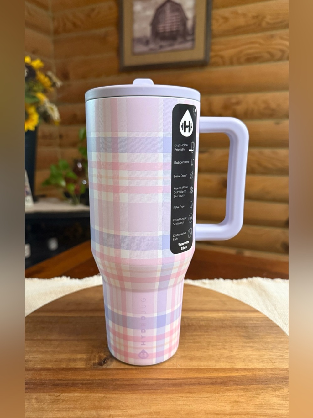 LAVENDER DREAMS HydroJug 32oz Traveler Straw Tumbler • LEAKPROOF